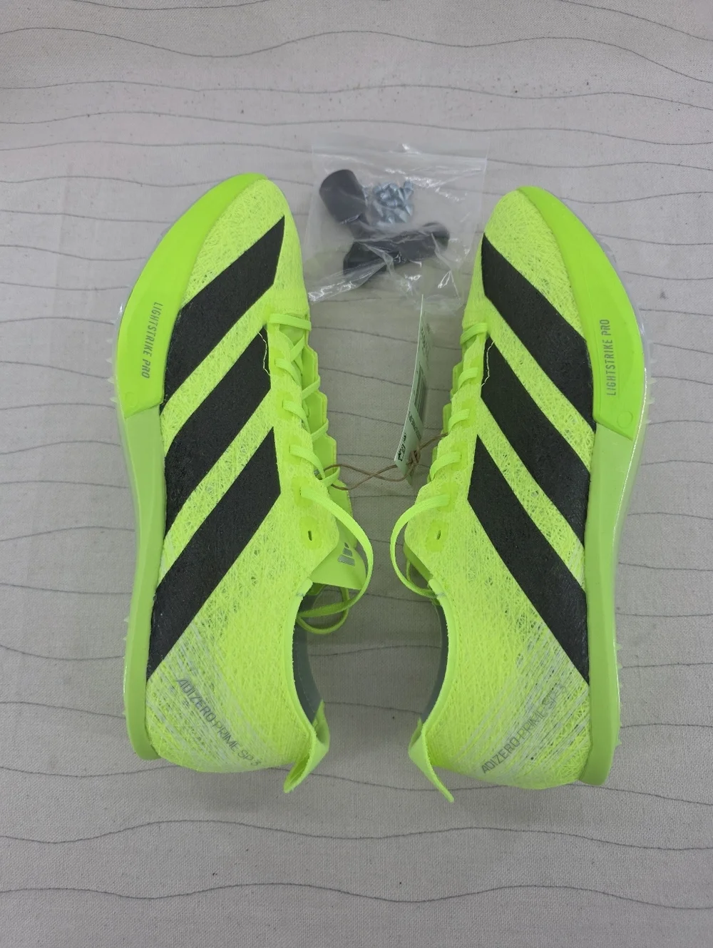 Adidas Mens Adizero Prime SP 3 Strung Lucid Lemon Track Cleats IH5800 Sz 7.5 NEW